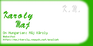 karoly maj business card